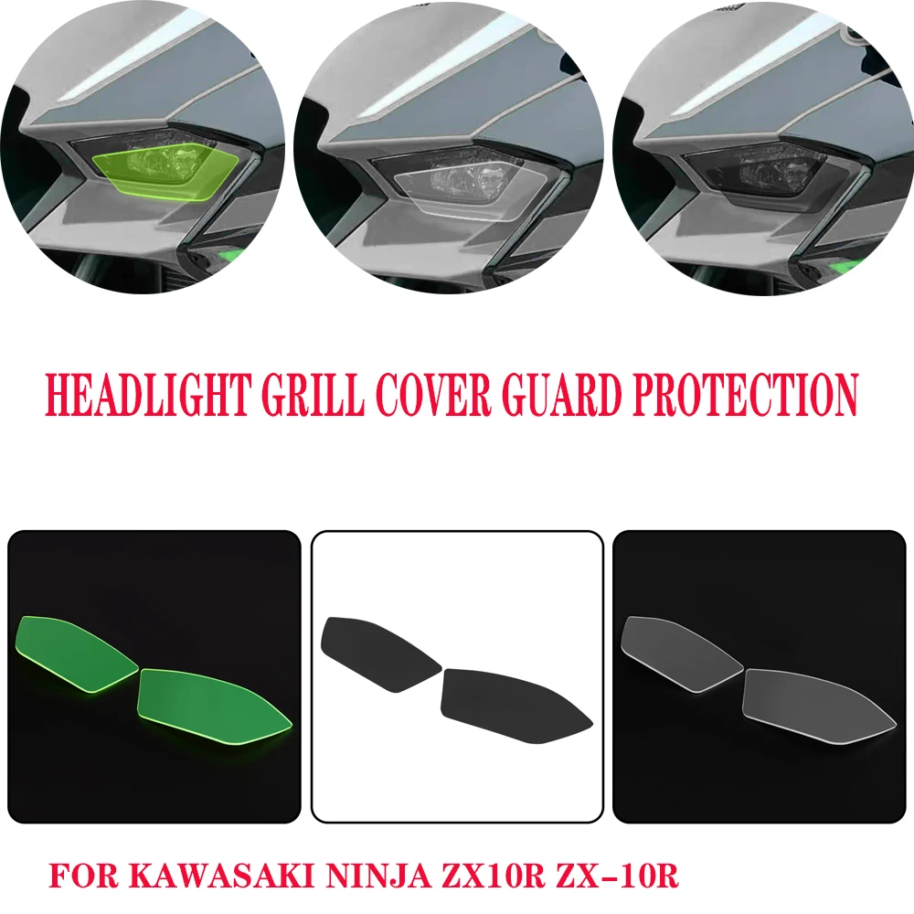 Scheinwerfer Kühlergrill Schutz abdeckung Schutz Acryl schild Bildschirm Scheinwerfer linse für Kawasaki Ninja Zx10r ZX-10R ZX 10R 2014-2017
