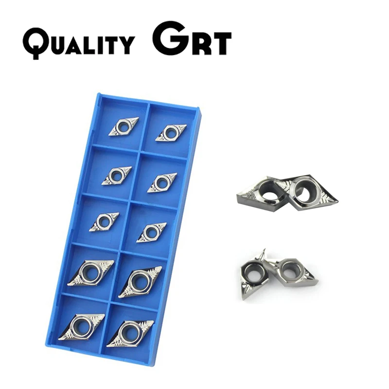 Q.Grt 10PCS DCGT 070202 DCGT07 0204 DCGT070208 TK DCGT11 T302 DCGT11T304 DCGT11T308 알루미늄 용 CNC 선반 도구