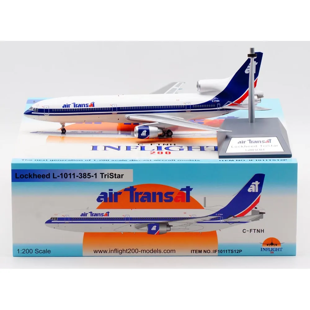 1:200 Alloy Collectible Plane INFLIGHT IF1011TS12P AIR TRANSAT LOCKHEED L-1011 TriStar Diecast Aircraft Model C-FTNH With Stand