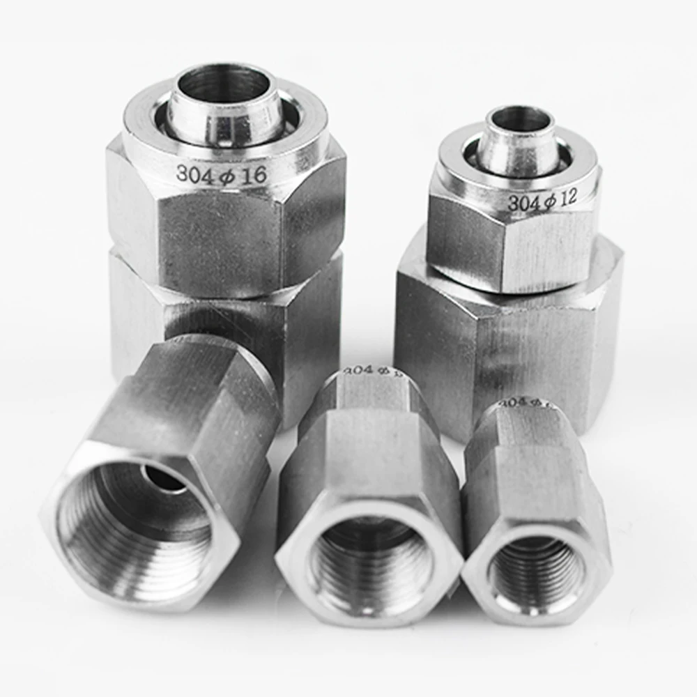 304 stainless steel pneumatic joint pipe joint trachea hose quick tightening joint 1/8\'\'1/4\'\'3/8\'\'1/2\'\'BSP internal thread