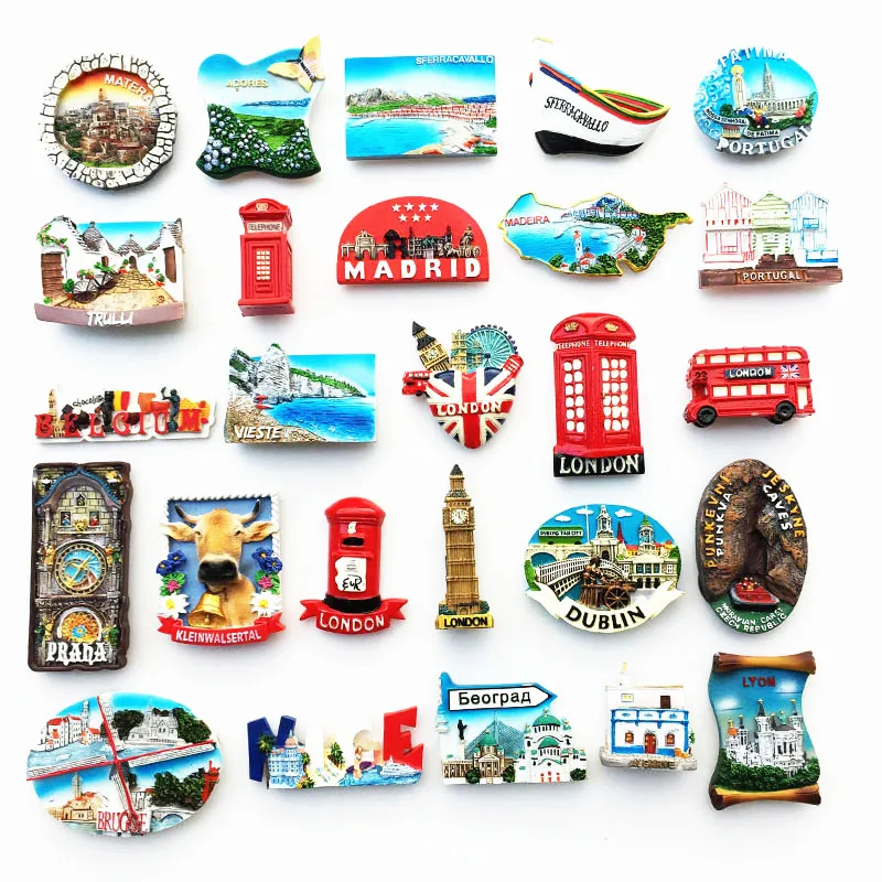 Europe France Italy Austria Ireland Czech Republic Fridge Magnets Tourist Souvenirs Decoration Articles Handicraft