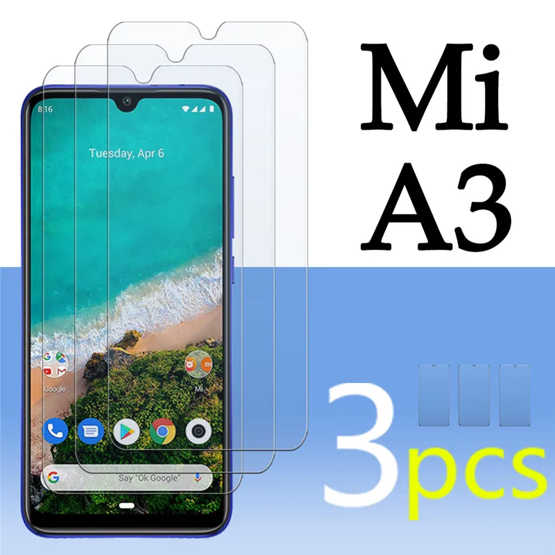 3Pcs On For Xiaomi mi a3 a 3 Glass Mia3 Protective Film Screen Protector For Redmi A1 A1+ A2 A2+ RedmiA2 Plus 4G Tempered Glass