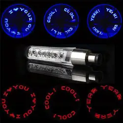 Bicycle Wheel LED Car Spoke Wheel Light Outdoor Mountain Bike Letter Nozzle Light Valve Warning Light Bicycle Accessories