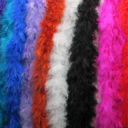 Turkey Feather Boa Fluffy Plumas Rope Scarf Clothes Costumes Wedding Decoration Performance Dance Ostrich Plume Slim 2 Meters