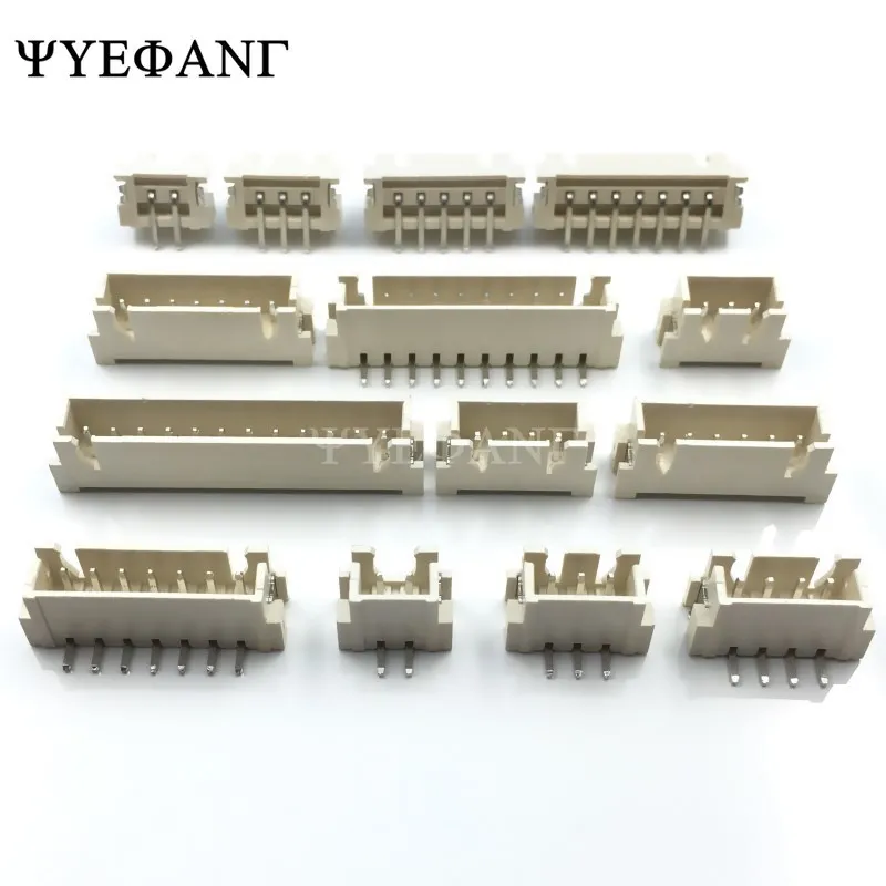 10PCS/LOT XH 2.54 mm Spacing Vertical SMD Connector 2P/3P/4P/5P/6P/7P/8P Socket 2.54mm 2/3/4/5/6 Pin Pitch Connector