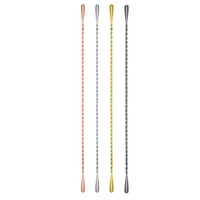 30cm Double Teardrop Stirrer Swizzle Stick 304 Stainless Steel Twisted Mixing Stirrer Bar Tool