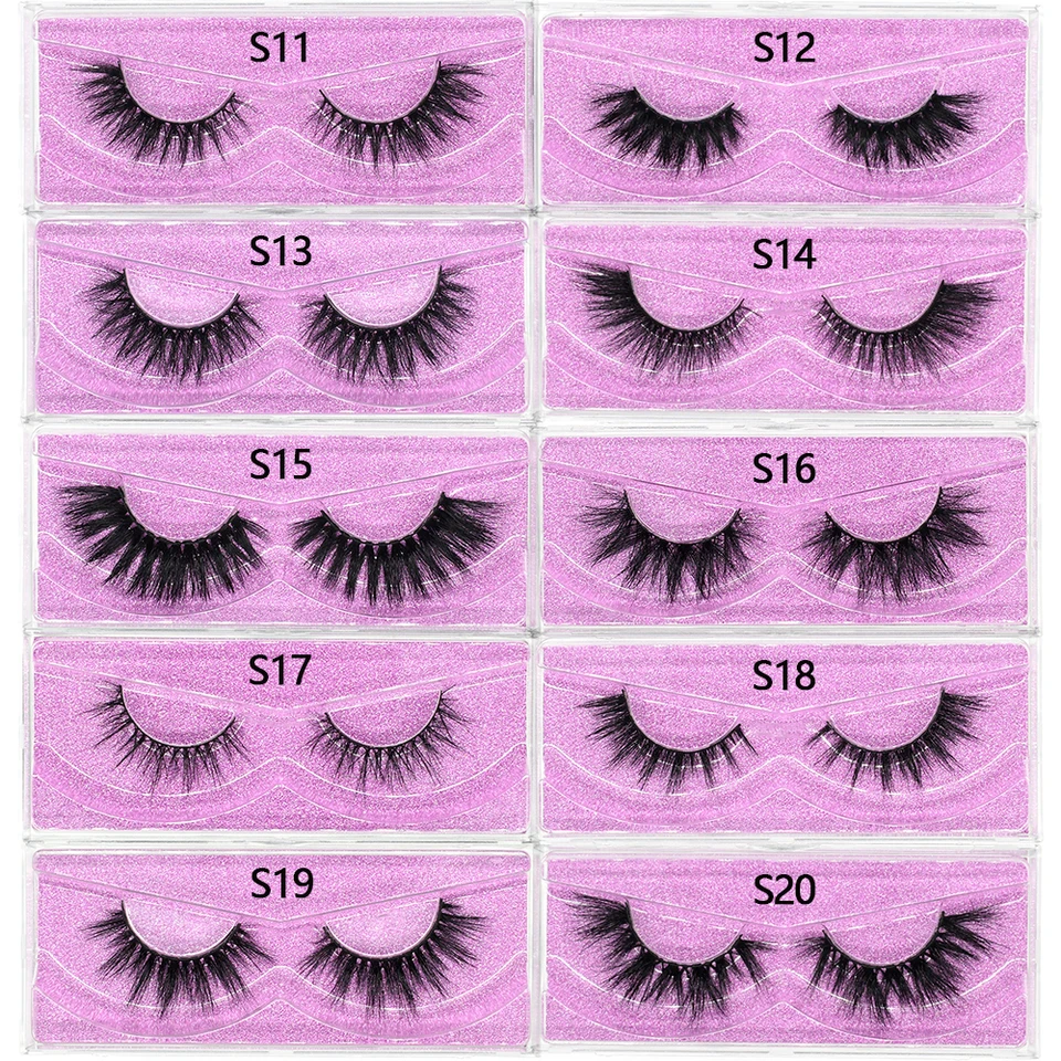Pestañas postizas FOXESJI 3D de visón, esponjosas, gruesas, cruzadas, naturales, suaves, set de maquillaje para extensión 4