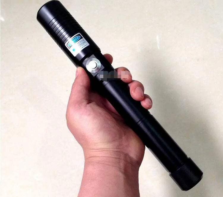 Laser Light Pointers 445nm NEW 450nm blue 100000m Focusable Burning Match Hunting Accessories Cat Toy Lazer Torch No battery