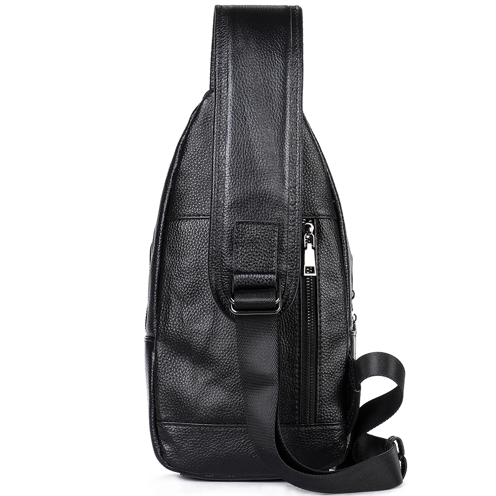 Imagem -06 - Westal Bolsas de Peito do Homem Couro Genuíno Crossbody Bolsa Mensageiro Pacote Estilingue Bolsa Ombro Moda Viagem Diário Pacote