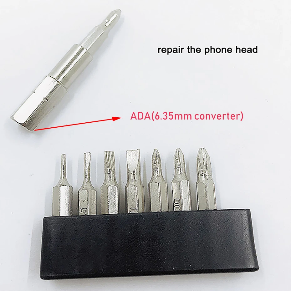 4mm Adapter 5~9Pcs Slotted Phillips CR-V precision Bits Set screwdriver Repair Mobile Phone Camera Computer Bit PH000-1 SL1-3