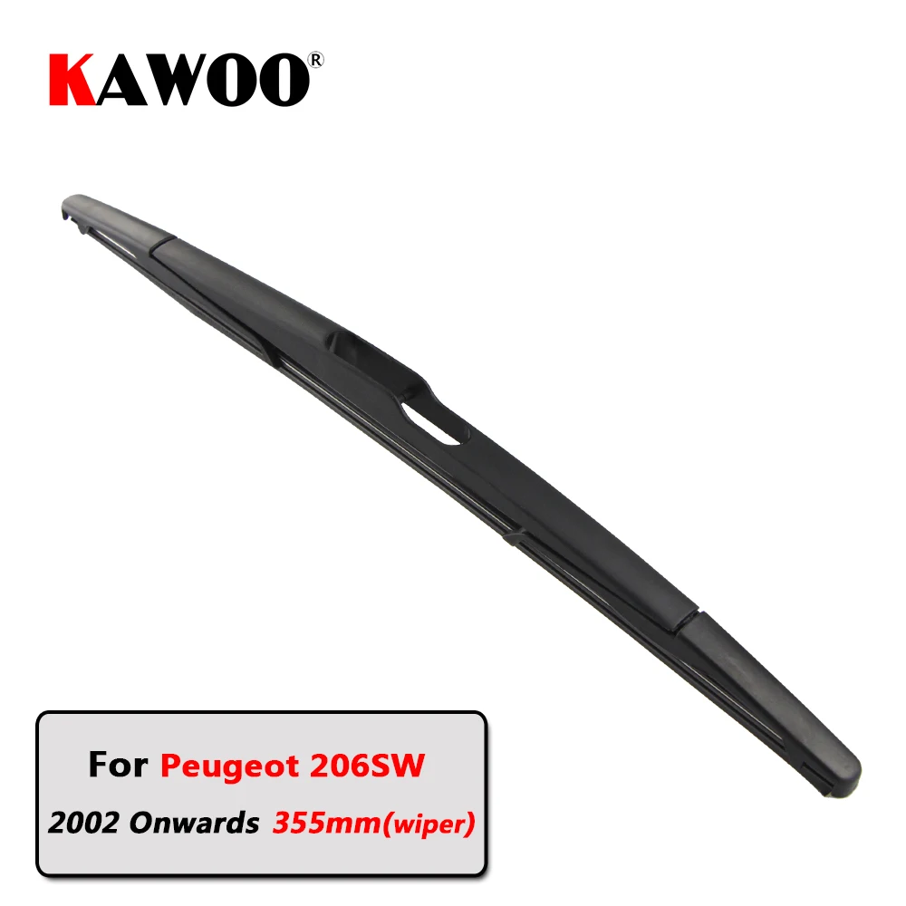 KAWOO Car Rear Wiper Blade Blades Back Window Wipers Arm For Peugeot 206SW Hatchback (2002 Onwards) 355mm Auto Windscreen Blade