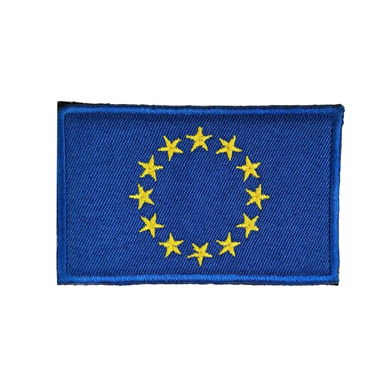 Country Flag Embroidered Hook&loop Patch Russia Spain Turkey France EU Tactical Military Patches Army Backpack Cloth Decoration