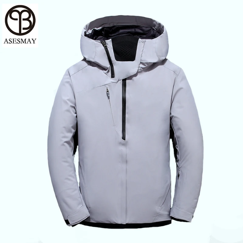 2019 New Arrival Men Winter Coat Parkas White Duck Down Jacket Thick Warm Casual Winter Jackets Male Hooded Snow Outerwear