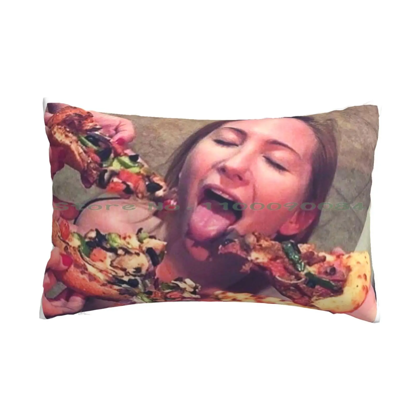 

Girl Begging For Pizza-Gangbang Dumpster Pillow Case 20x30 50*75 Sofa Bedroom Feathers Boho Bohemian Geometric Southwest