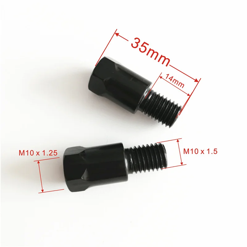 

2PCS Mirror Adapter M10 M10x1.5 M10x1.25 Universal Black Motorcycle Rearview Mirror Adapter Bolt Steel Metal for BMW R1200GS