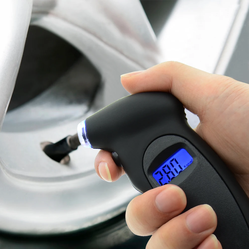 Digital Tire Pressure Gauge Meter Bicycle Bike Car Tire Diagnostic Tool 0-150 PSI Backlight LCD Air Pressure Gauge Tester