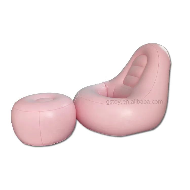 inflatable hip booty sofa lounger bean bag with foot stool