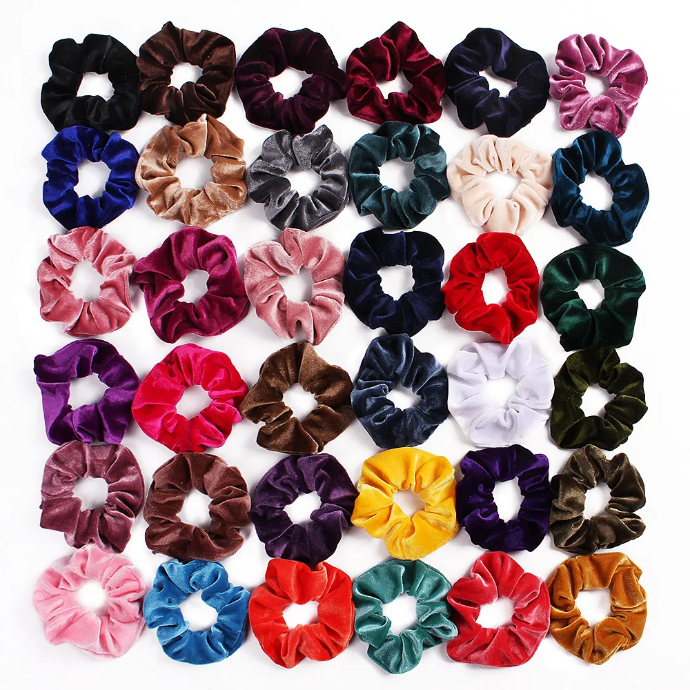 ALTOBEFUN Velvet Hair Accessories Women Ladies Hair Tie Striped Lady Scrunchies Female Ponytail Hair Girl Holder Rope AFC131