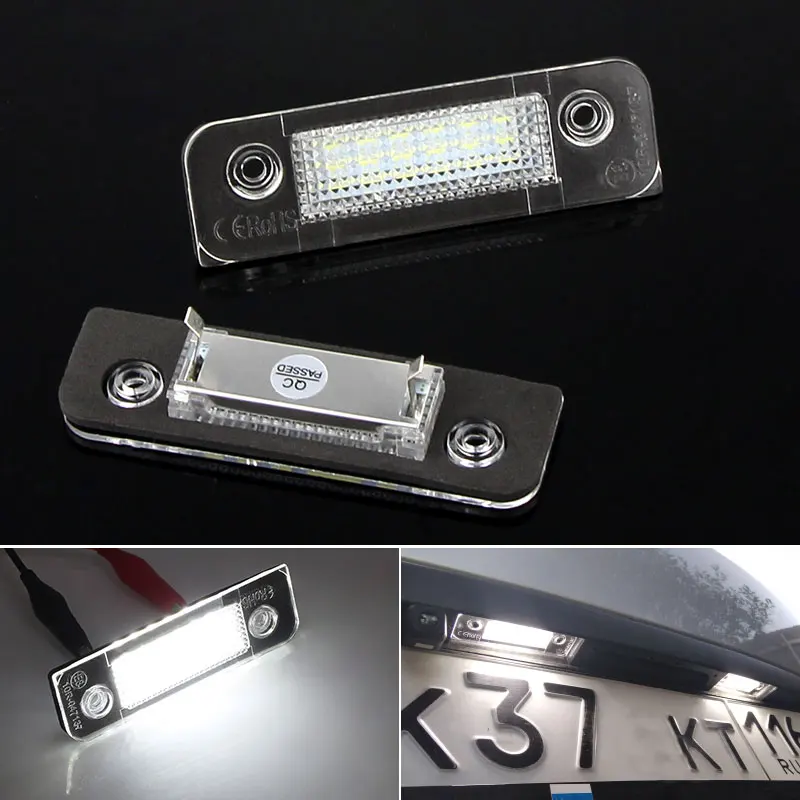 

2x 12V Canbus Error Free For Ford-Mondeo MK2 1996-2000 Fiesta MK5 Fusion 2001-2011 LED Car Rear Number License Plate Light Lamps