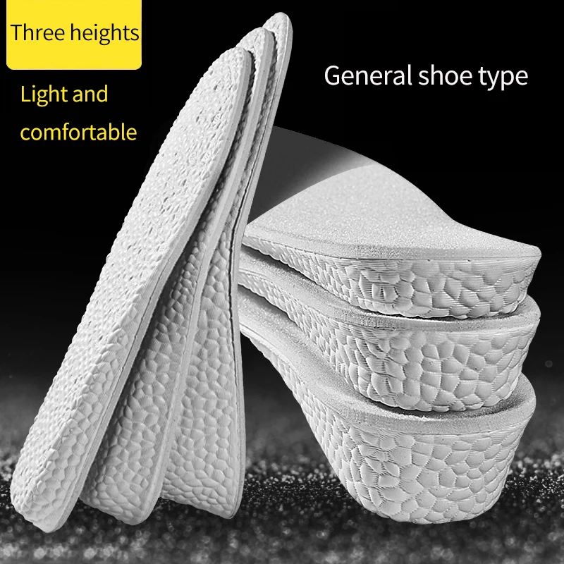 Popcor Height Increased Insole Memory Foam Breathable Unisex Shoes Inner Sole Shoe Insert Lift Heel Comfort Heightening Insoles