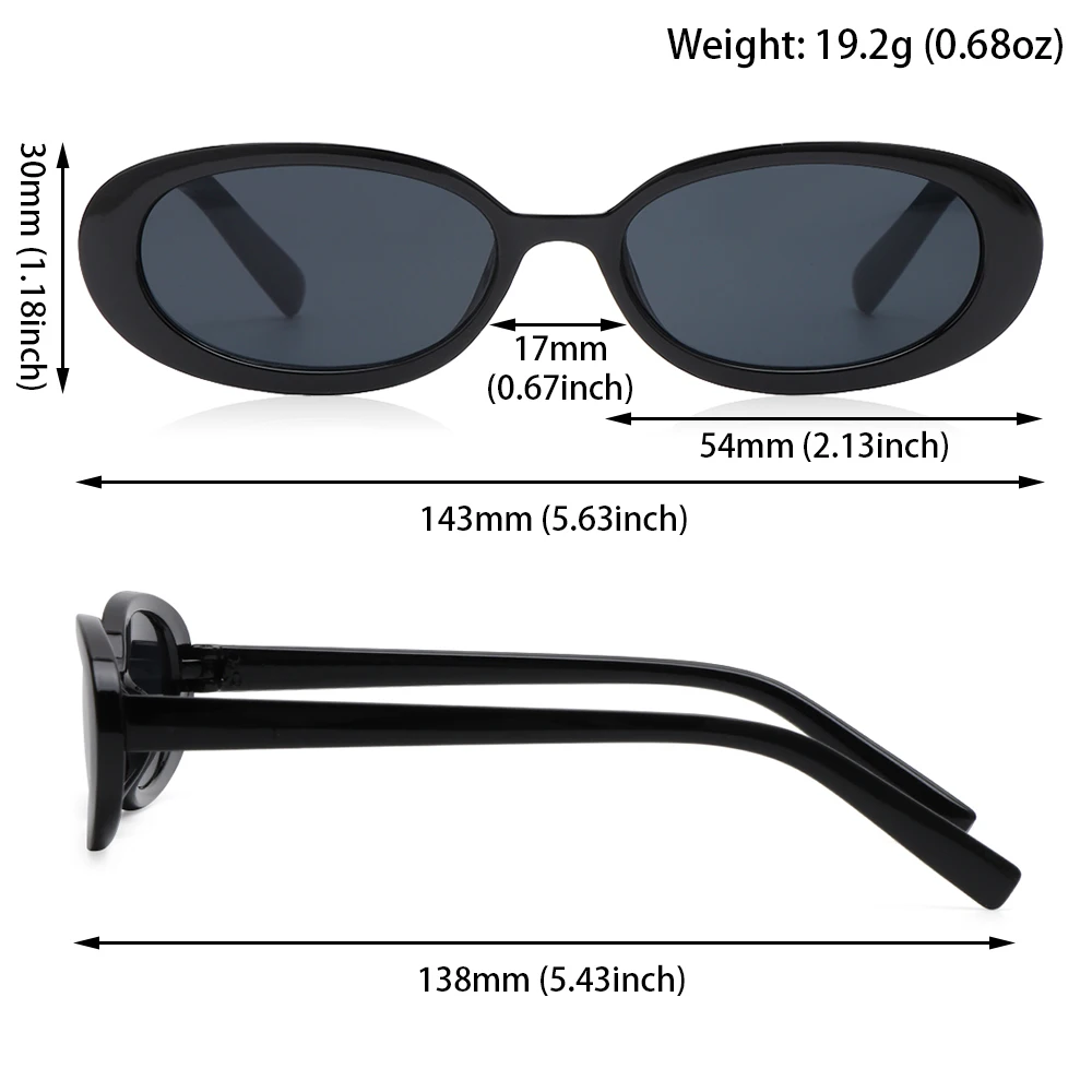 Gafas de sol ovaladas de estilo Retro para mujer, lentes de sol de color rosa con ojo de gato, UV400