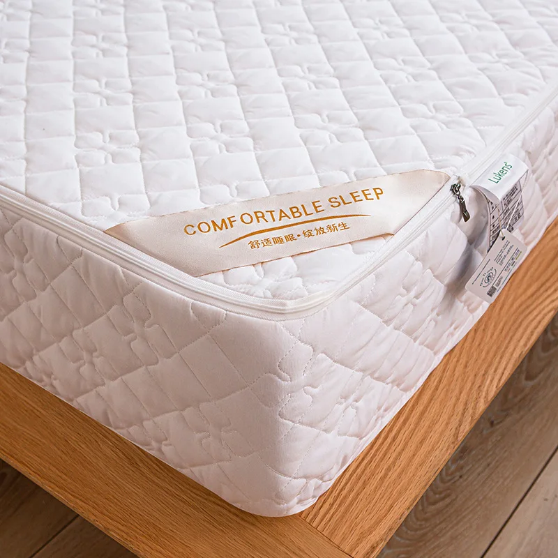 High Quality Zipper Quilted Mattress Cover King Queen Twin Size Removable Six-sides All-inclusive Anti-mite Bed Protector Cover