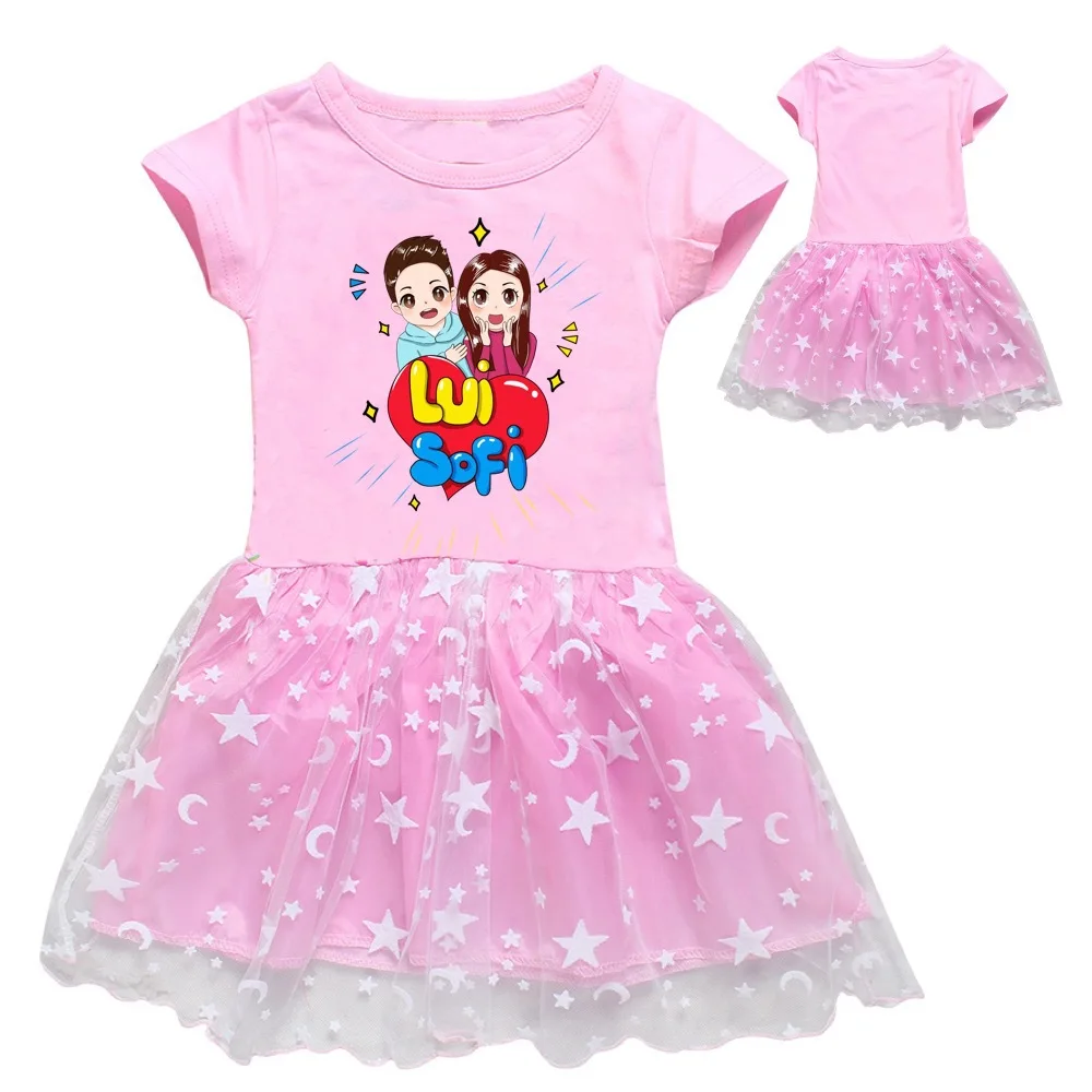 Summer me contro te Girl Dress Cotton Christmas Fashion Spring Animal Print Cartoon Baby Girls Clothes Teenage Princess Costume