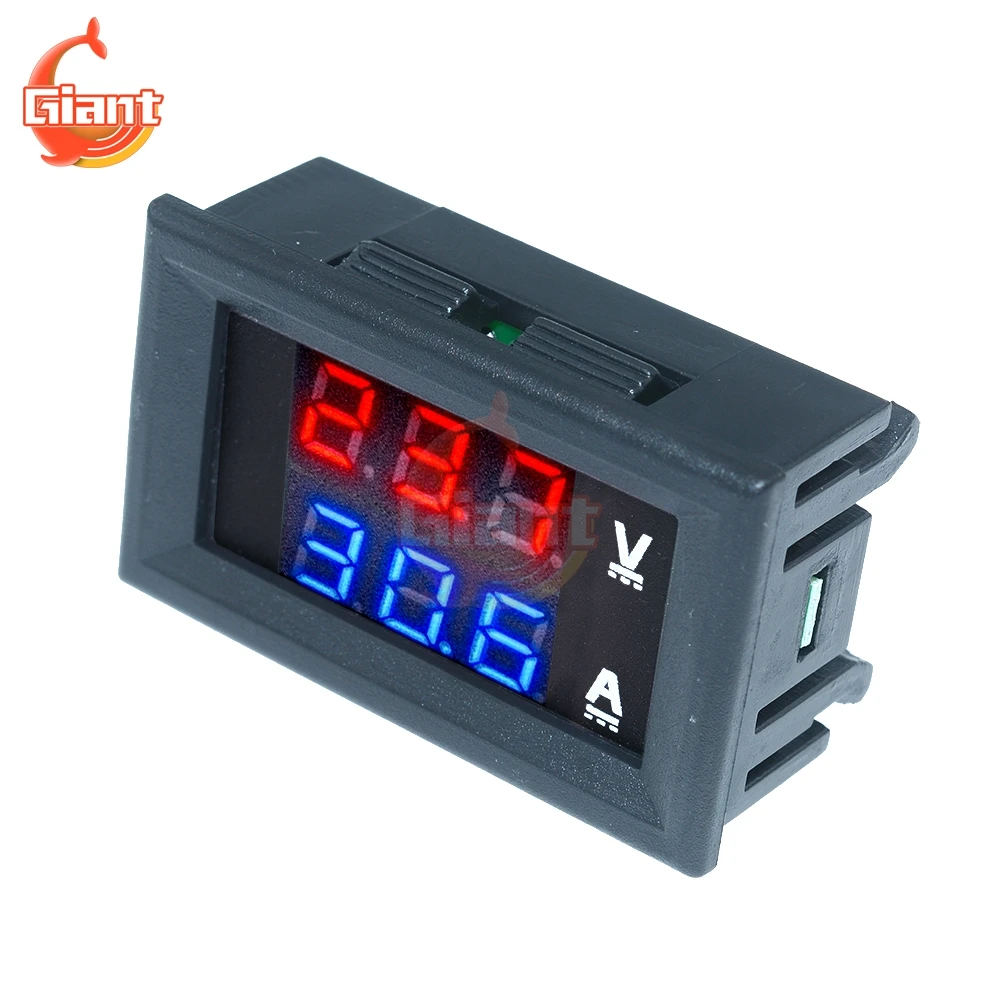 Mini 5 Wires Digital 0.28\'\' DC 0-100V 10A Voltmeter Ammeter Volt Amp Voltage Current Meter Tester Panel Dual LED Display DC 5V