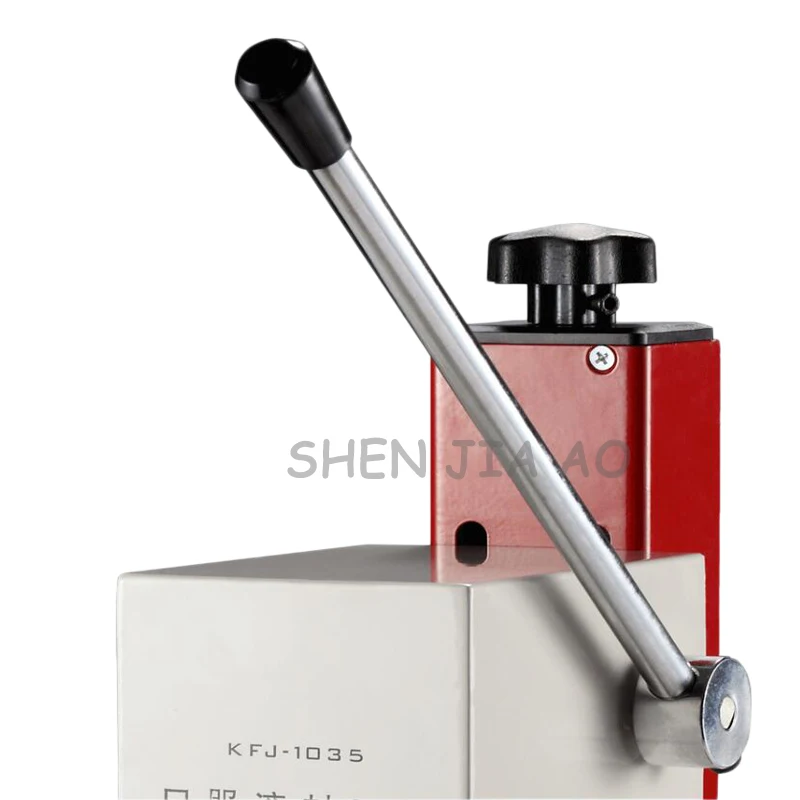 KFJ-1035 Oral Liquid Lock Cover Seal Machine Manual Oral Liquid Prick Machine Perfume Oral Liquid Solution Capping Machine 220V