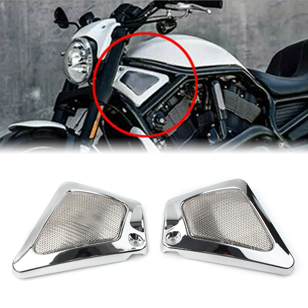 Chrome Motorcycle Airbox Frame Neck Side Cover Air Intake Guard For Harley Davidson V-Rod VRSCA VRSCB VRSCX VRSCAW 2Pcs/Pair