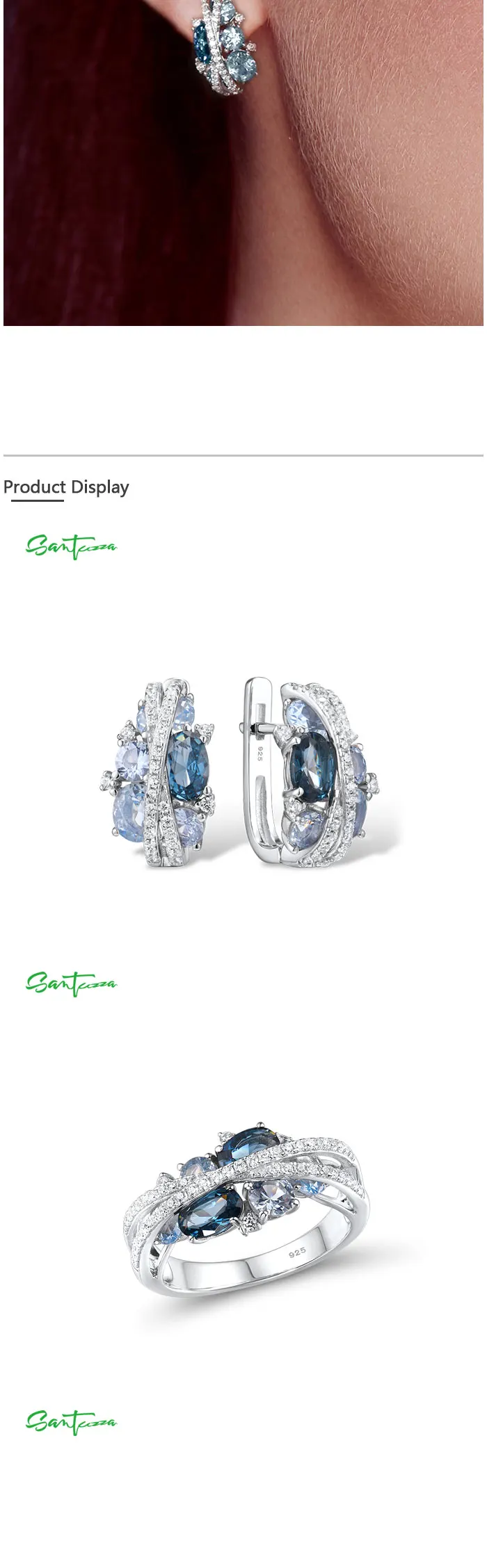 Colored Stone Earring & Ring Set — product detail 3