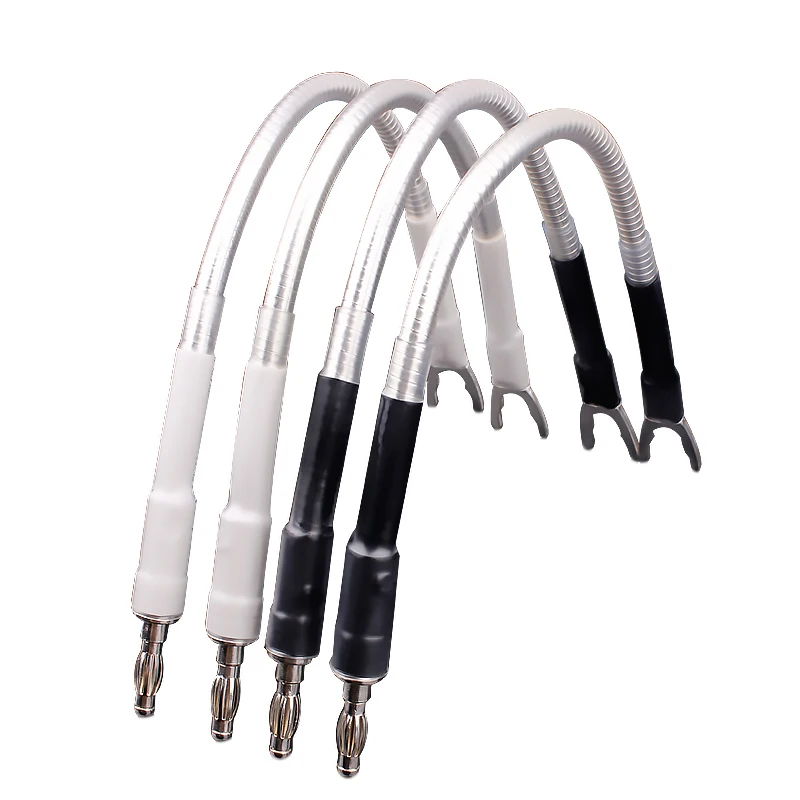 4PCS Silver Plated Hi-End HIFI Audio Jumper Wire Speaker Cable for Audio Equipment Jumpers