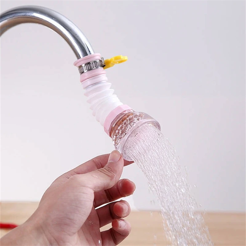 360 Degree Rotatable Kitchen Faucet Spray Showers Telescopic Water Water-saving Shower Nozzle Belt Filter Filter in The Kitchen