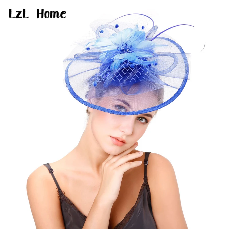 LzL Home Bridal Hat Headdress Exquisite Flower Hair Accessories Horse Racing Hat Explosion Hairpin Headdress