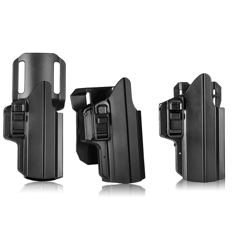 Tactical Drop Leg Gun Holster for Glock 17 19 21 22 S&W M&P 9MM Sig Sauer P320 Pistol Case Holster Belt Loop Paddle Chest Carry