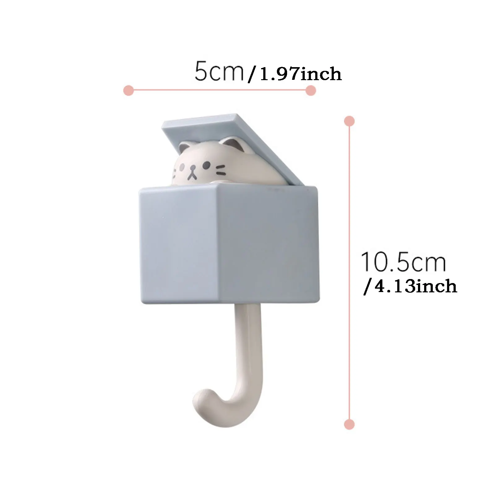 Creative Cat Hook Kawaii Seamless Dormitory Bedroom Door Hangers Hooks Key Holder Umbrella Towel Cap Coat Rack Wall Decorations