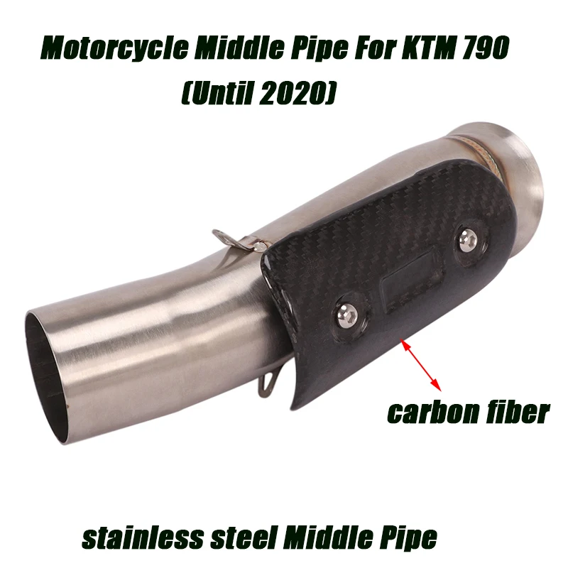 

Stainless Steel Middle Link Pipe Connect Tail 51mm Exhaust Muffler Tube Motorcycle System Modified For KTM 790 Until 2022