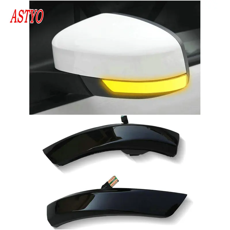 ASTYO for Ford1 Focus 2 3 Mk2 Mk3 2013-18 LED Dynamic Turn Signal Light Side Rearview Mirror Indicator Sequential