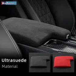 Ultrasuede Car Interior Center Console Armrest Box Panel Cover Sticker For Jaguar F PACE X761 XF X260 XE X760 2016 - Accessories