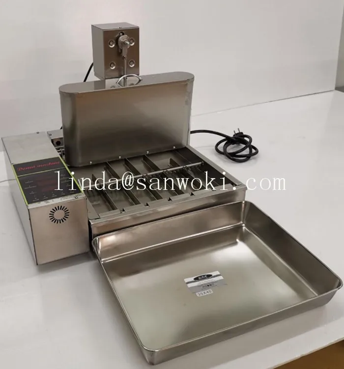 ماكينة قلي دوج نوت صغيرة رقمية مكونة من 6 صفوف ماكينة تشكيل الدونات الأوتوماتيكية ماكينة صنع السونات ماكينة دونات كهربائية