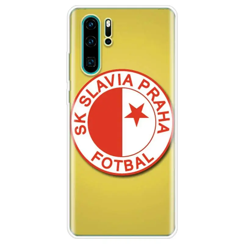 Sk Slavia Praha Czech Republic Phone Case For Huawei Honor 50 20 Pro P Smart Z 2021 Y5 Y6 Y7 Y9 10i 9 Lite 9X 8A 8S 8X 7S 7X 7A