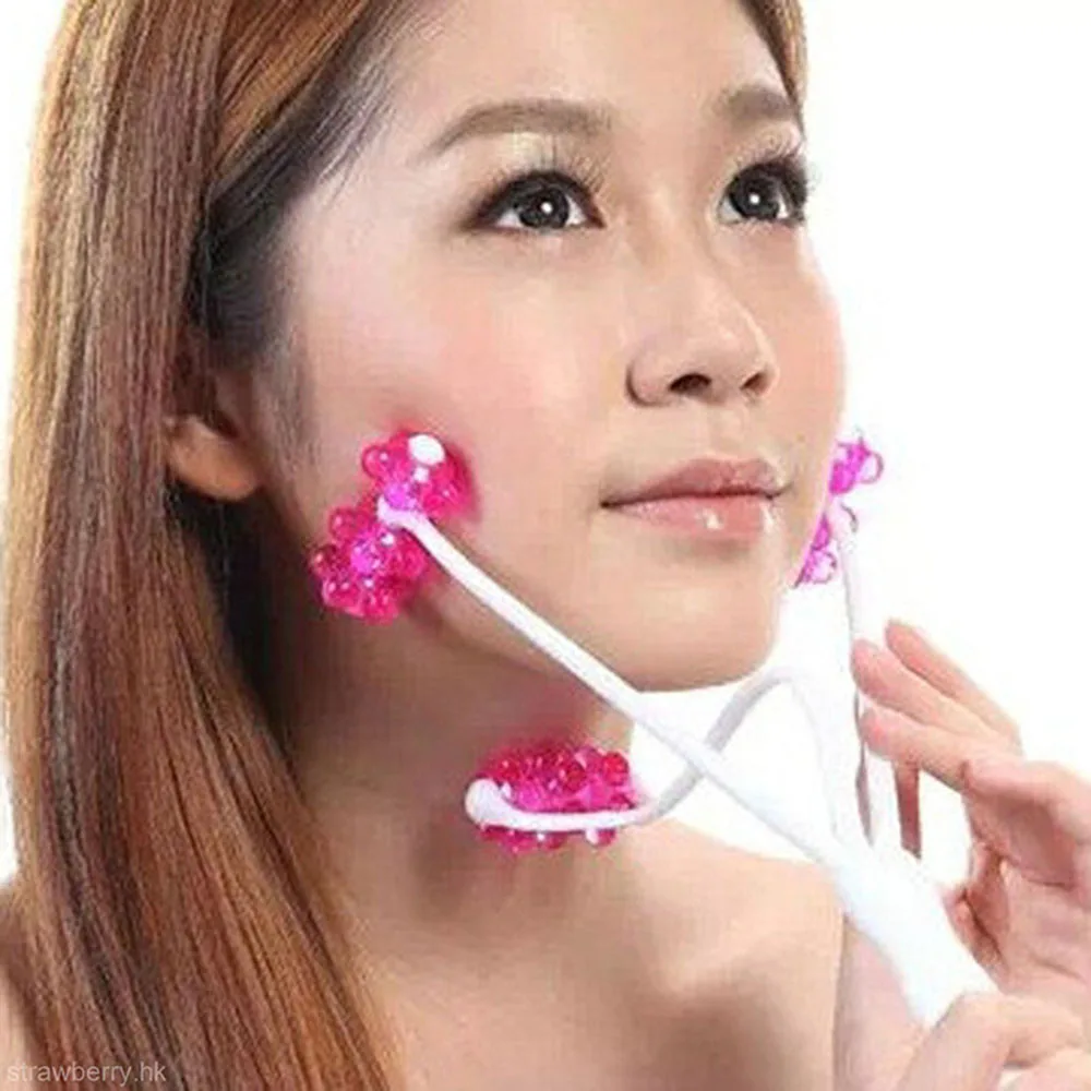 1set Neck Face Roller Slim Massage Facial Massager Face-lift Massage Slimming Relaxation Remove Double Chin Anti Wrinkle Tool