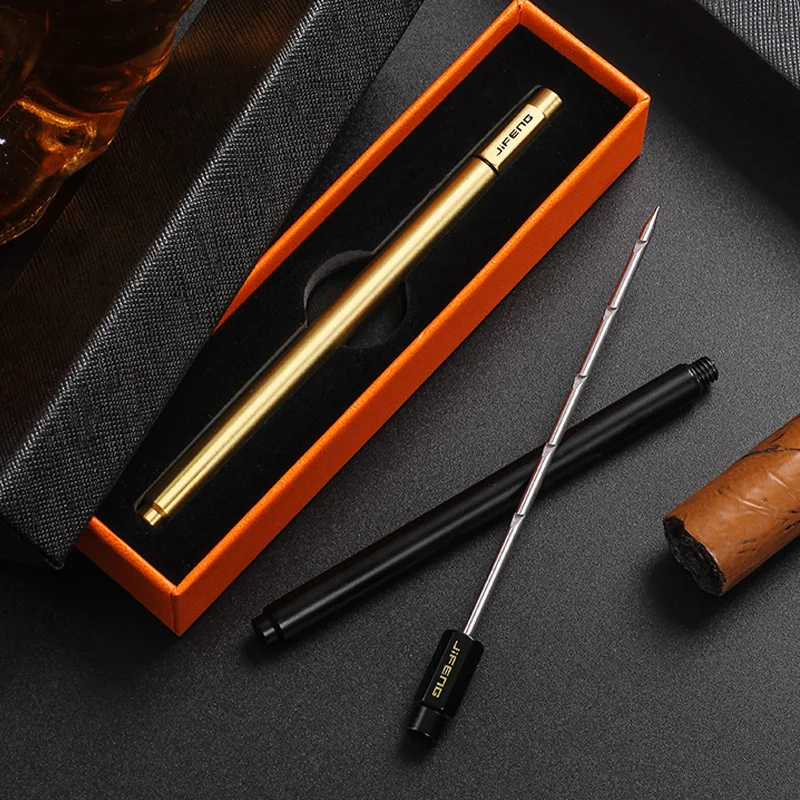 

New 1pcs Cigar Gadgets Draw Enhancer Tool & Nubber, Sangle Sopffy Cigar Draw with metal Case With Gift Box Accessories