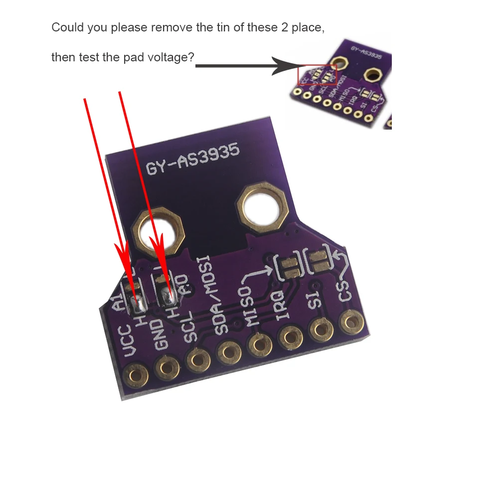 GY-AS3935 MA5532 sensore di illuminazione modulo rilevatore di distanza tempesta di tuono SPI I2C Breakout Board