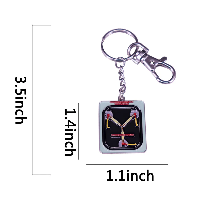 Back to the Future Metal Keyring Time Machine Flux Capacitor Keychain