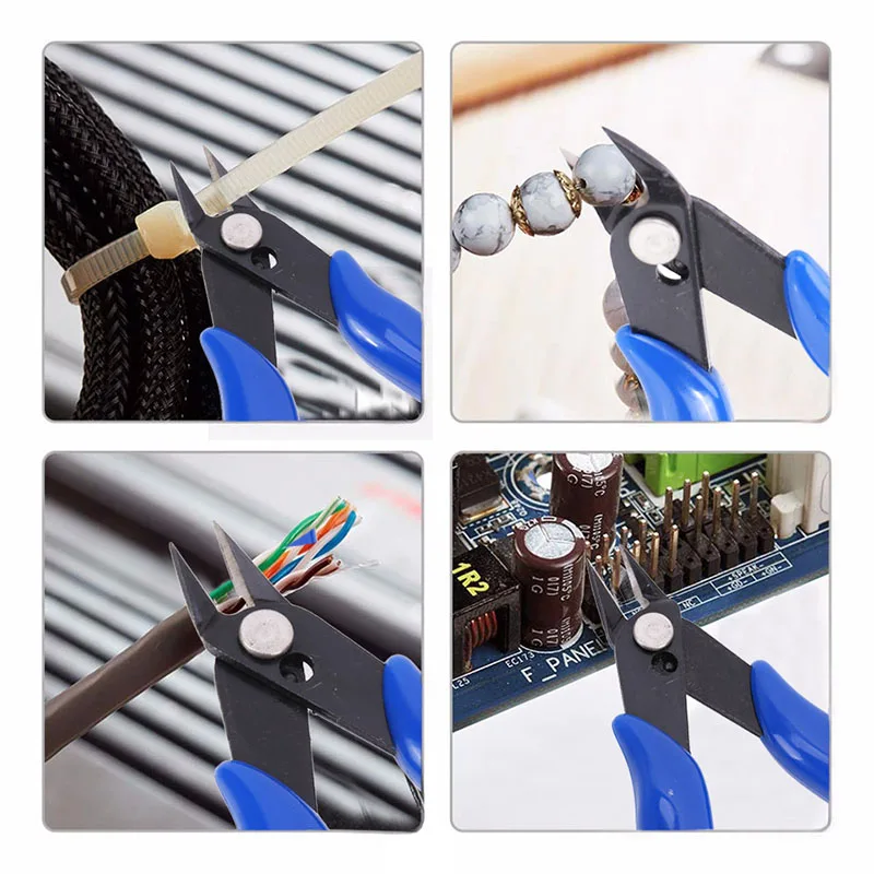 JUNEFOR 1/5/10pcs Diagonal Pliers Cutting Pliers for Wire Cable Cutter Electronic Repair Hand Tools Multitool Pliers Nipper Tool