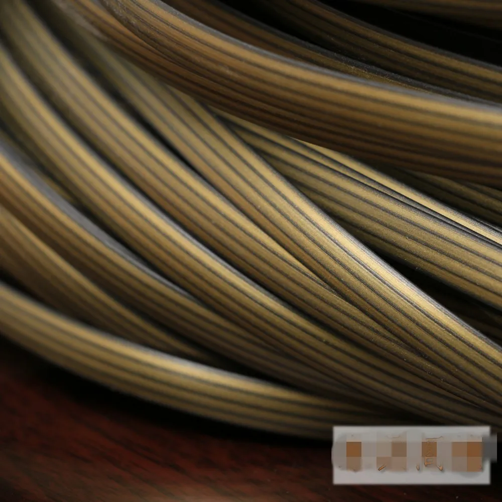 500G 0.8MM Wide Gold Flat Synthetic Rattan Weaving Material Plastic Rattan For Knit And Repair Chair Table Etc