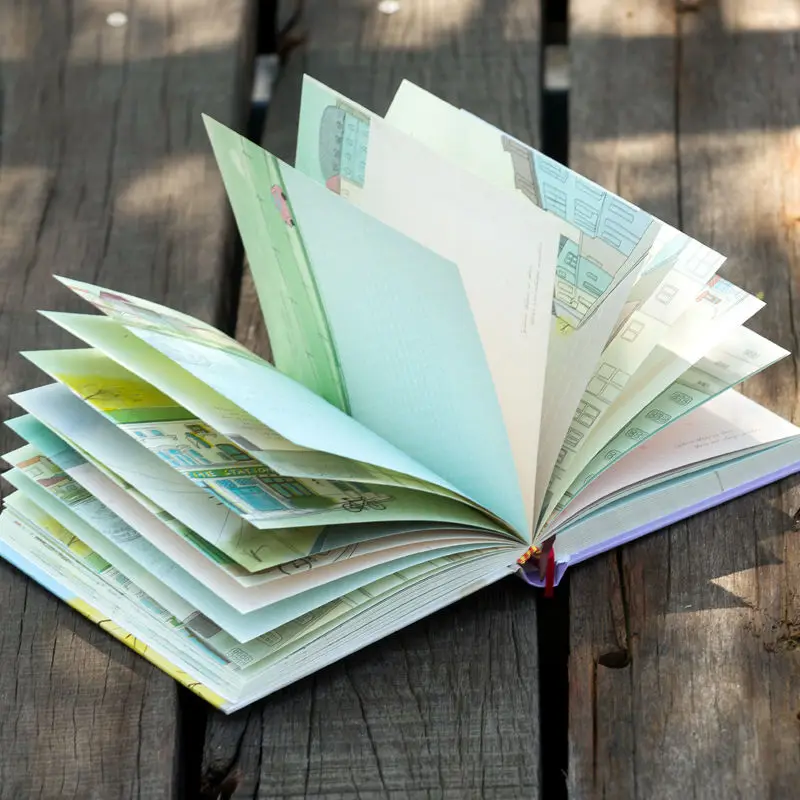 

Маленькая чистая и свежая Эстетическая цветная страницы с любовью, дневник, книжка, иллюстрация, блокнот для студентов, канцелярские товары, подарок, блокнот