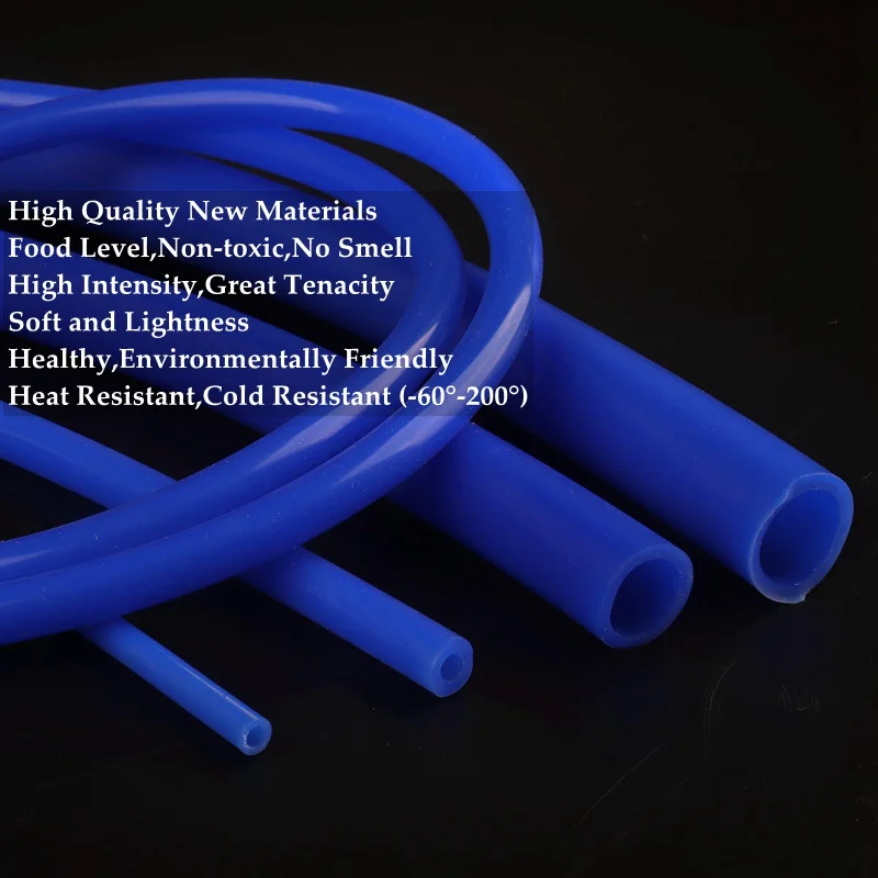 100cm I.D 2~32mm Heat Resistant Blue Silicone Hose Flexible Silica Gel Pipe Aquarium Air Pump Soft Pipe