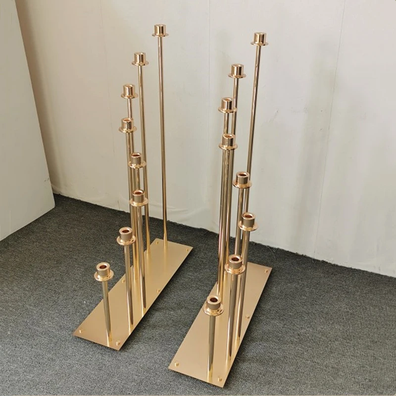 8 Heads Candelabra Metal Candle Holders Acrylic Wedding Table Centerpieces Candle Holder Candelabrum For Party Home Decor